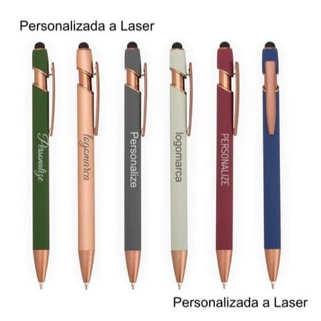 Caneta Metálica Touch Elegante Personalizada a Laser com Nome ou Logo