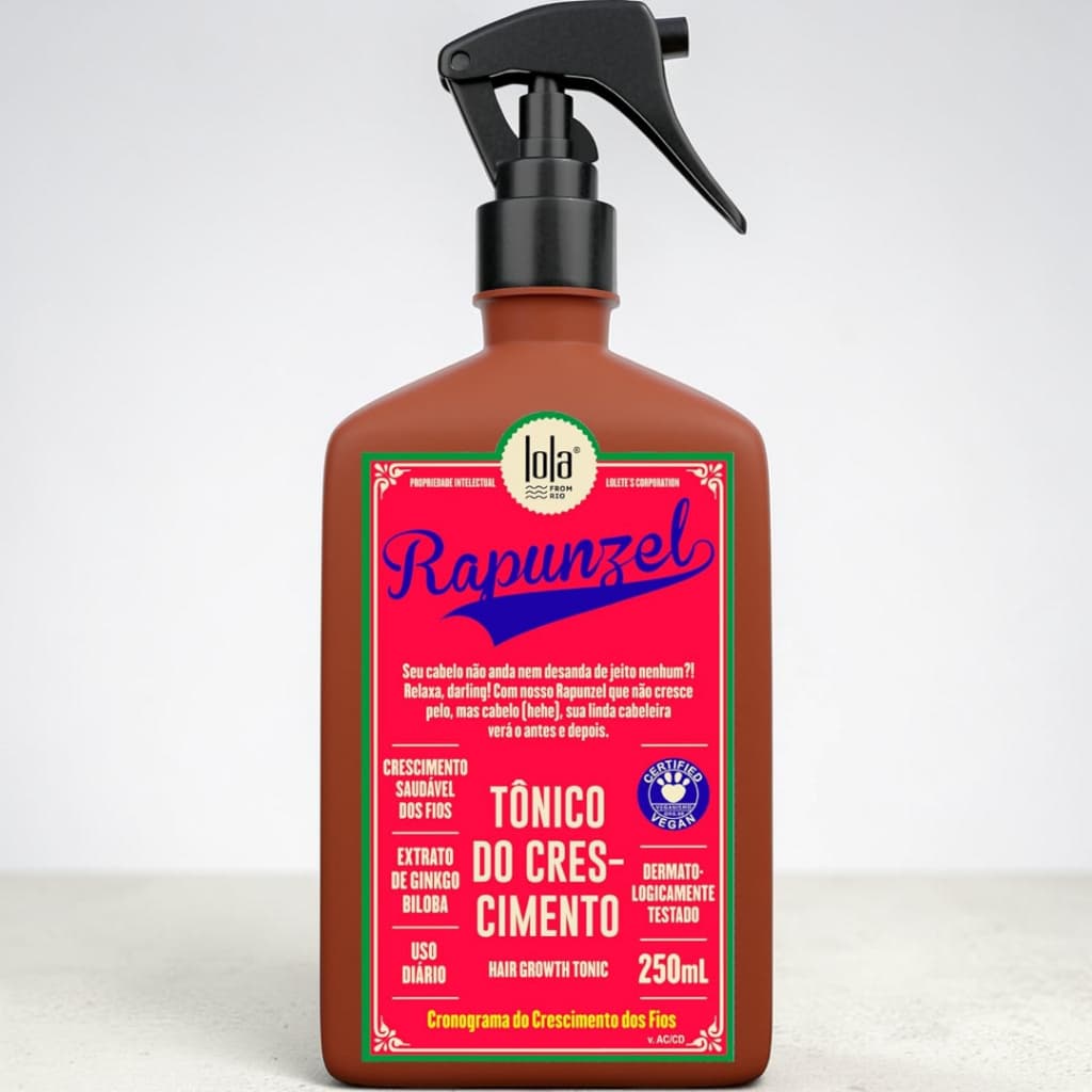 Lola Cosmetics Rapunzel Tônico Capilar 250ml – Crescimento e Fortalecimento dos Fios