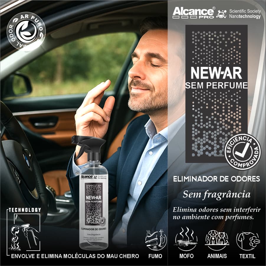 Eliminador De Odores New-ar Sem Perfume500ml Alcance Pro