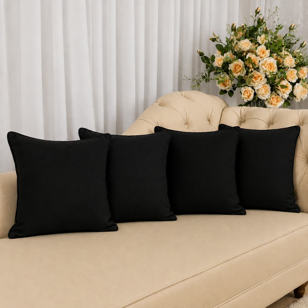 Kit Com 4 Capas Para Almofadas Decorativa Ideal Para Decoração de Quarto e Sala