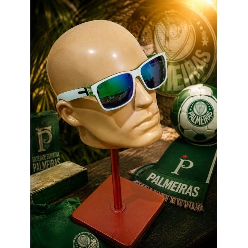 óculos kdeam verde branco lentes degradê e polarizado com teste de polarização incluso no kit!
