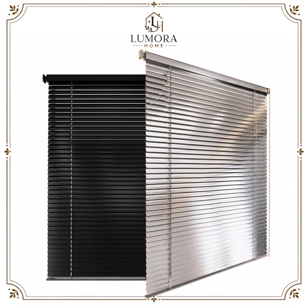 LUMORA HOME Persiana Horizontal de PVC Impermeável Controle de Luz Fácil Limpeza para Janela Sala Quarto Privacidade