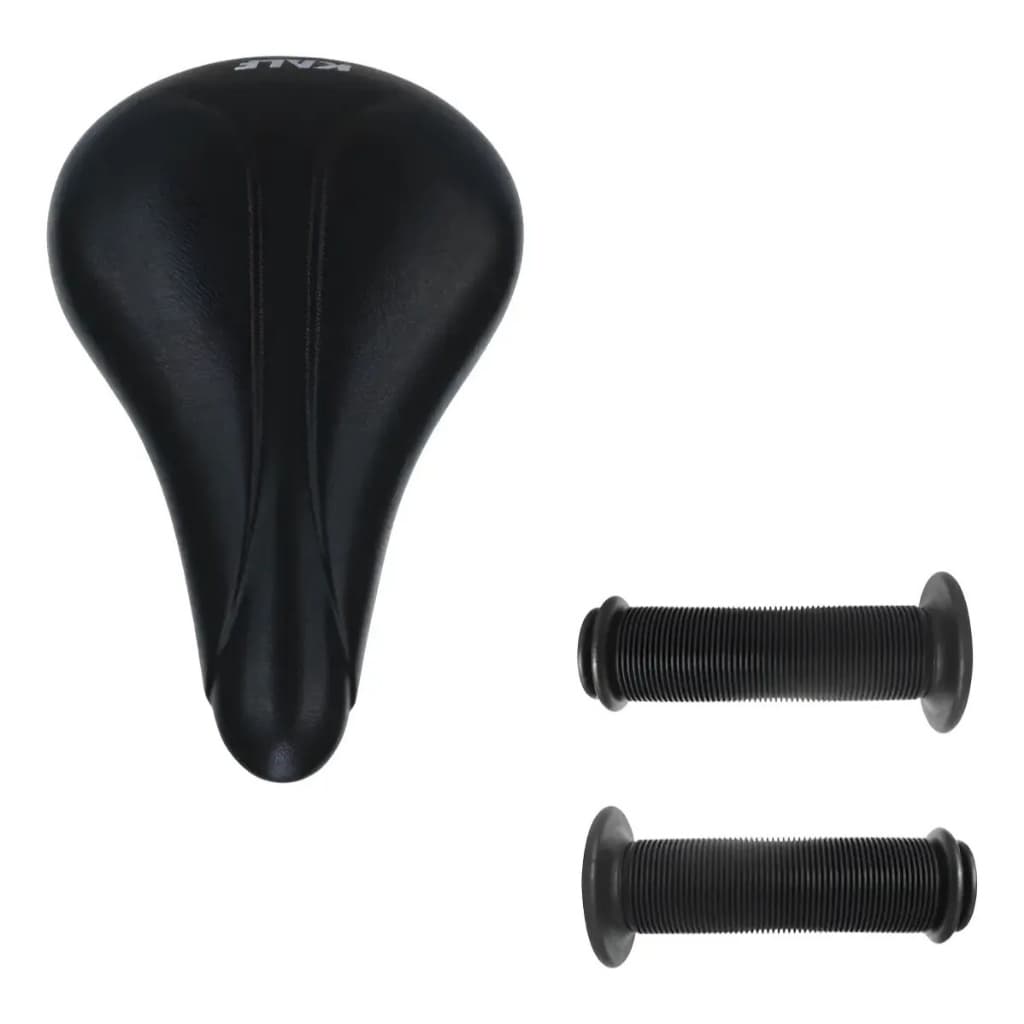 Banco Selim Kalf Bike Manopla Mirim Para Bicicleta Infantil Preto Aro 12 14 16 20