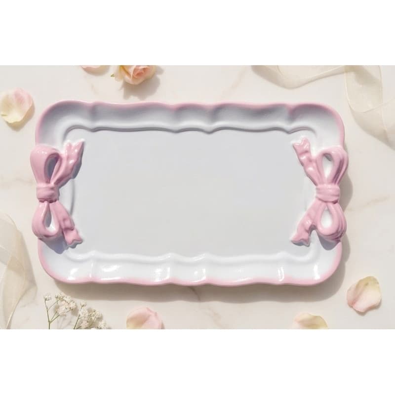 Bandeja Pequena De Laço Decorativa Organizador Criativo (19x11.5cm)