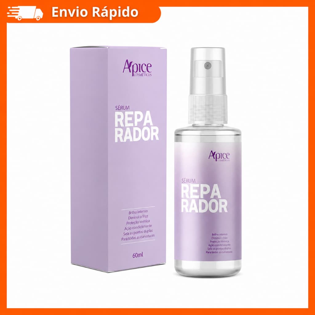 Sérum Reparador Pontas Apse 60ml Óleo Capilar Argan Anti Frizz Low Poo Proteção Térmica Brilho Fios