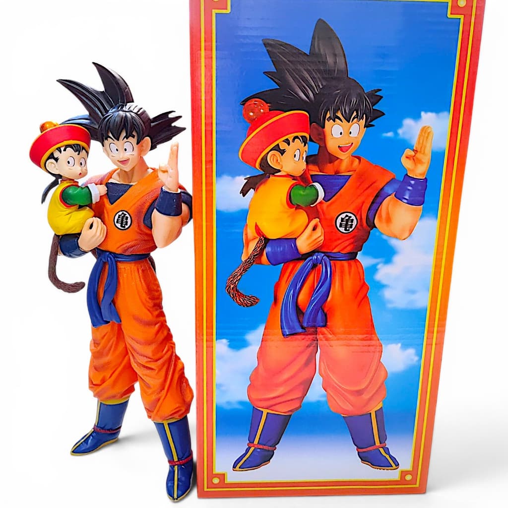 Action Figure Goku e Gohan Dragon Ball 30cm Pvc C/ Caixa
