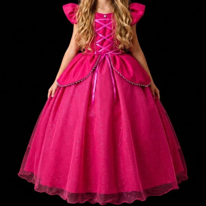 vestido de princesa infantil menina rosa fantasia princesas da disnei infantil 3 anos infantil festa menina princesa