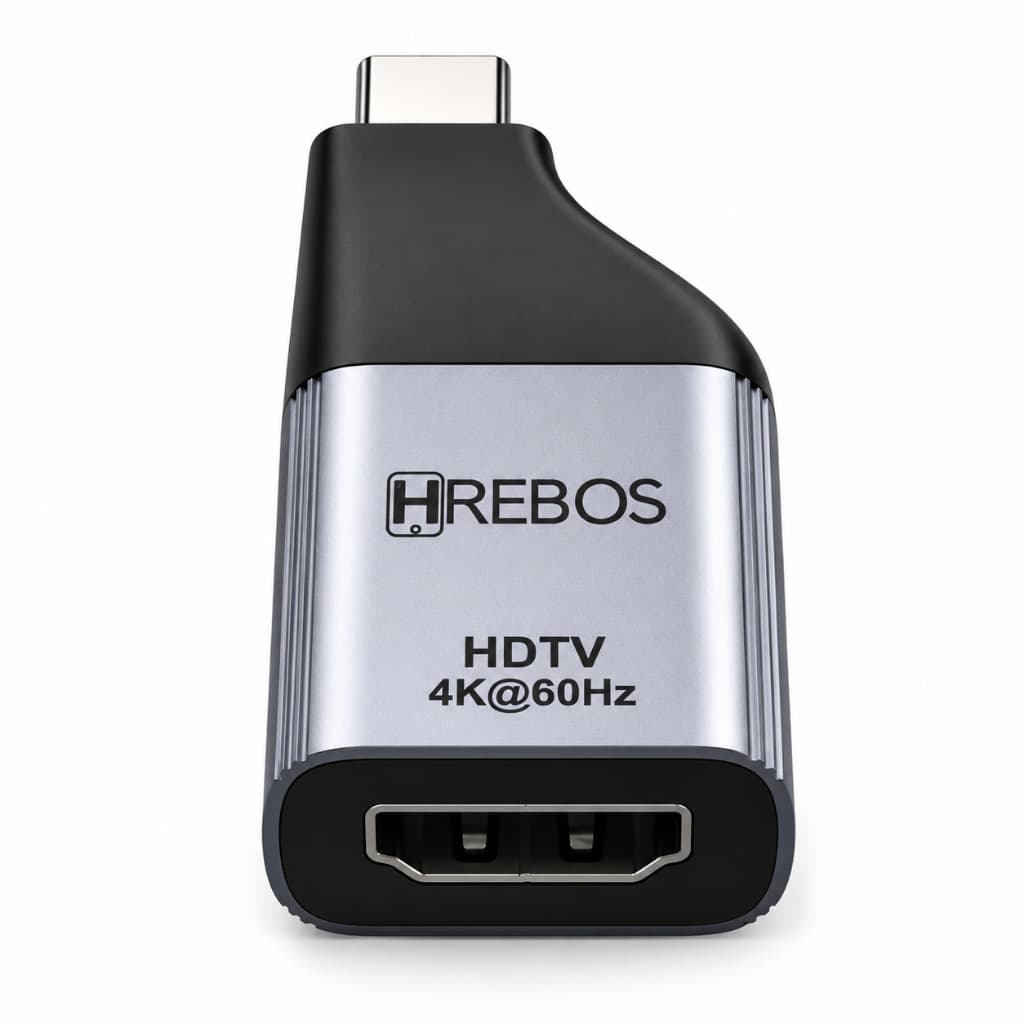 Adaptador Conversor HDMI Para Tipo-C HDMI 4K Hrebos AstraLink Premium Plug and Play AD-275