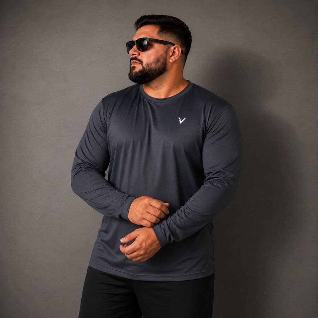 Camisa Uv Plus Size Vankoff Masculina Proteção 50+ Segunda Pele Malha Fria