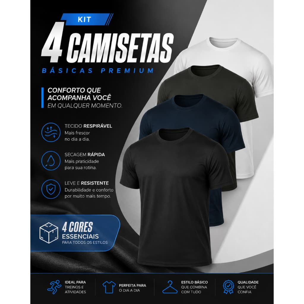 Camisetas Esportivas Dry Masculina Proteção Uv Fitness