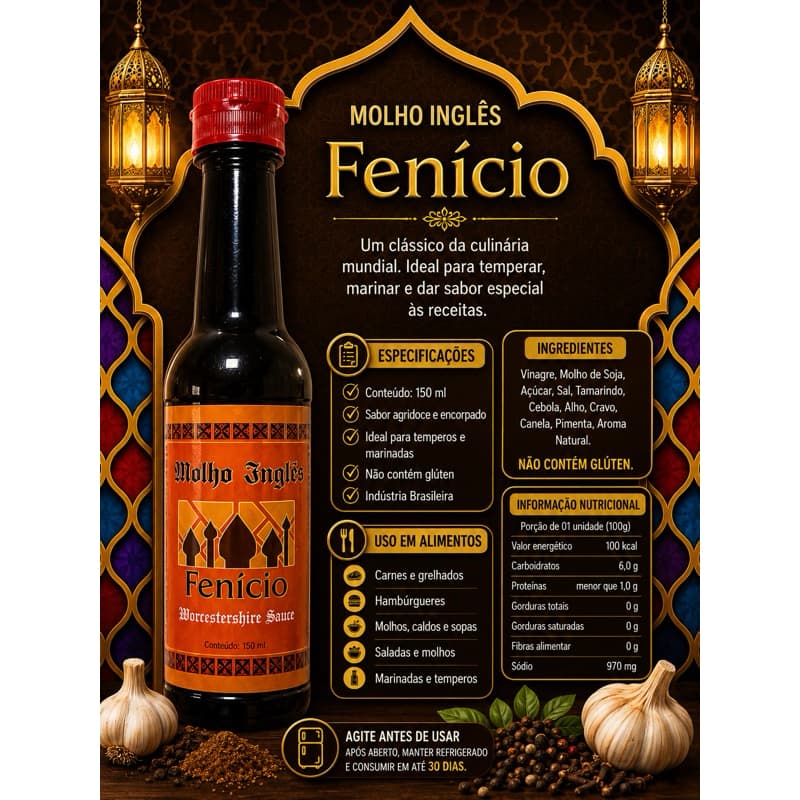 Molho Inglês Fenicio - 150ml