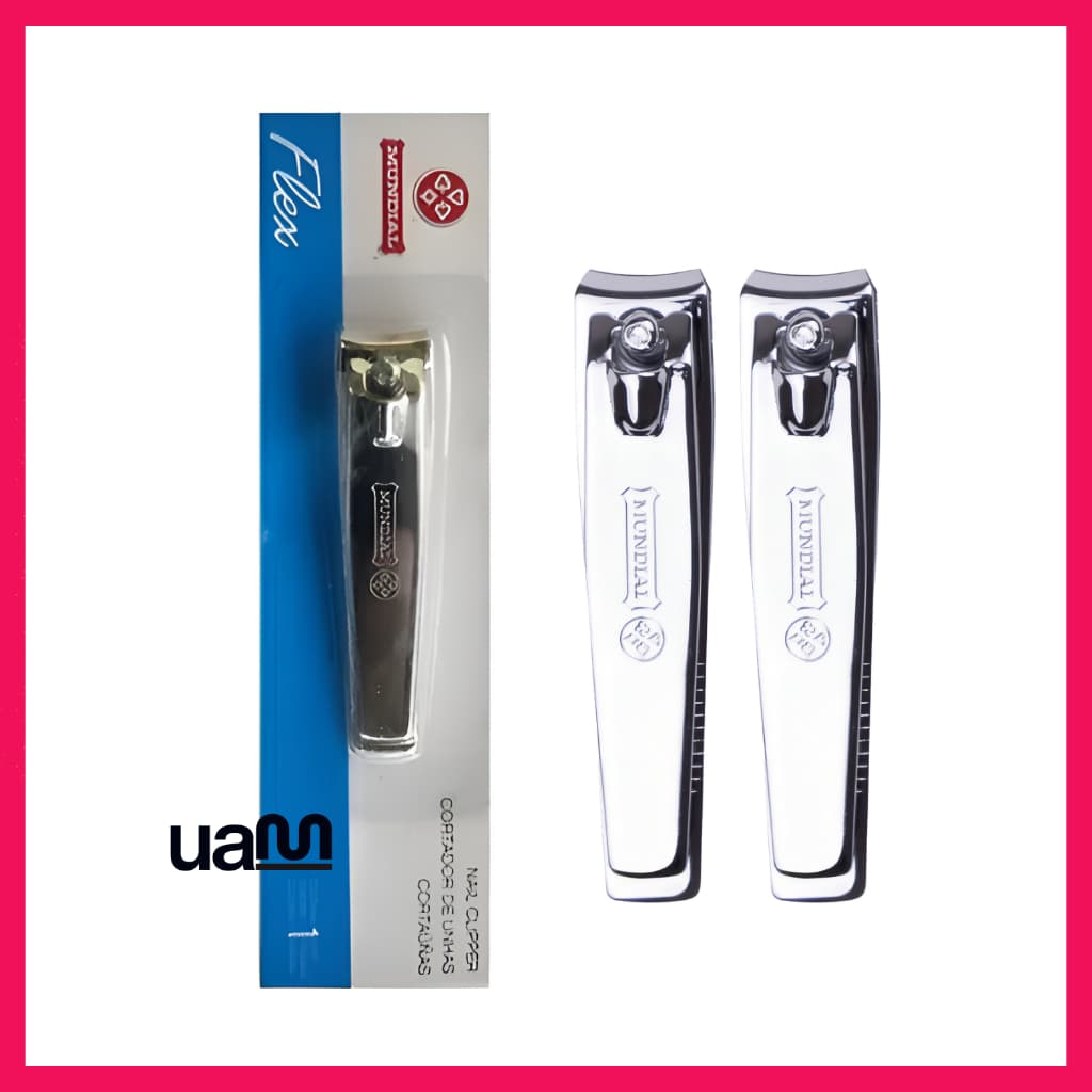 Kit 2 Cortador de Unha Grande Aço Inox Reforçado Profissional Mundial Unhas dos Pés e Mãos