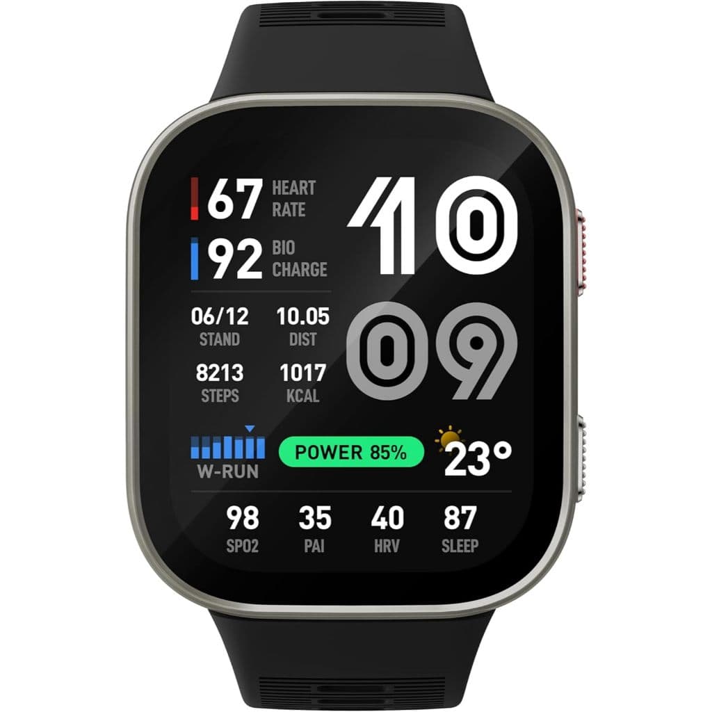 Amazfit Bip MAX - com GPS, integrado tela AMOLED 4 GB, ( Versão Global ) Resistência à água 5 ATM - Prata