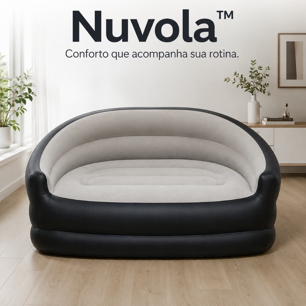 Sofá Inflável Compacto 2 Lugares Portátil Fácil Transporte Durável