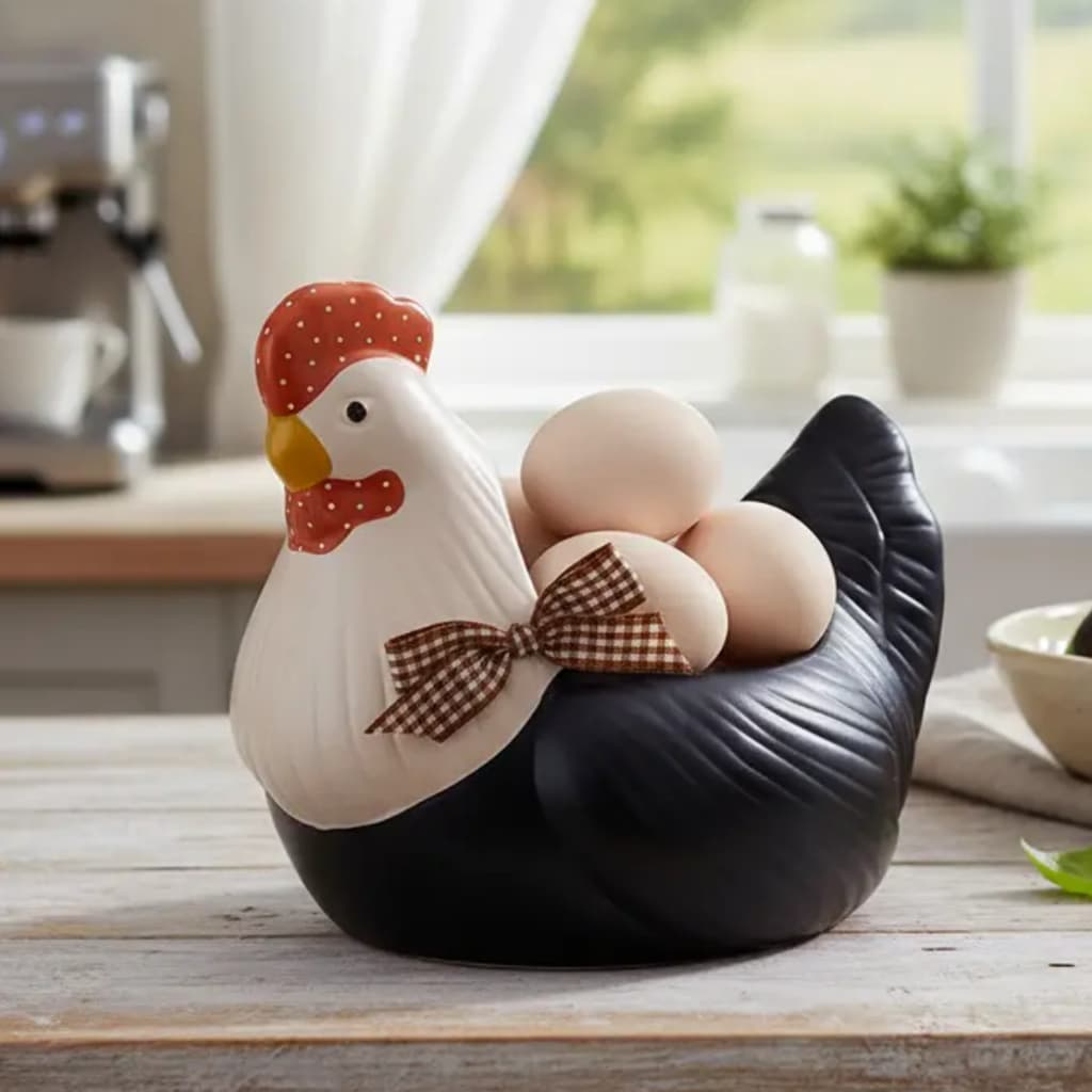 Galinha Porta Ovos Decorativa Enfeite De Cozinha Elegance