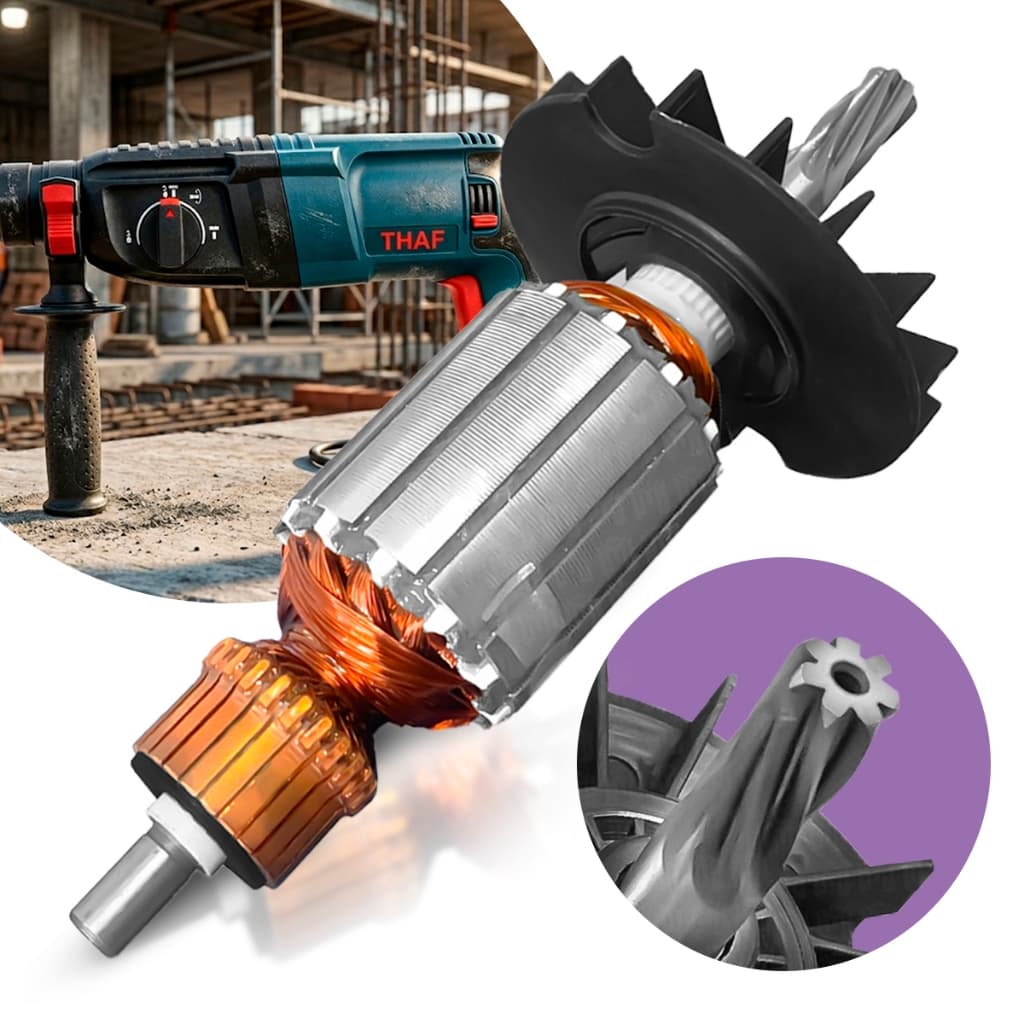 Induzido Rotor Compatível Martelete Perfurador Thaf e Arita 110/220V