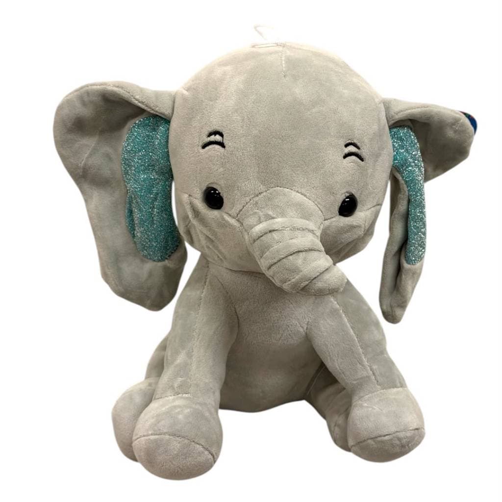 Pelúcia Elefantinho Bebê  36cm Cinza Brinquedo Antialérgicos Elefante