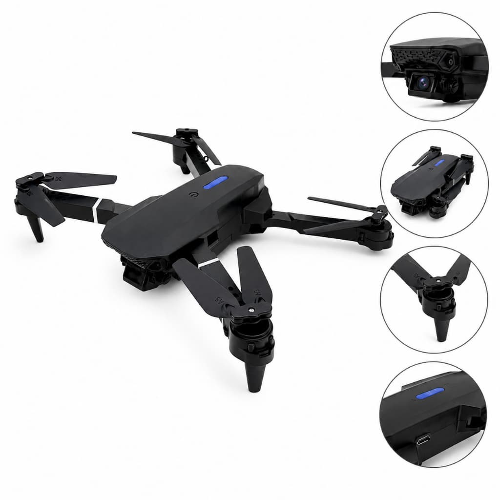 Drone 4K Full HD Dobrável Câmera Wifi Sensor Obstáculos Controle Sem Fio Com Case Portátil