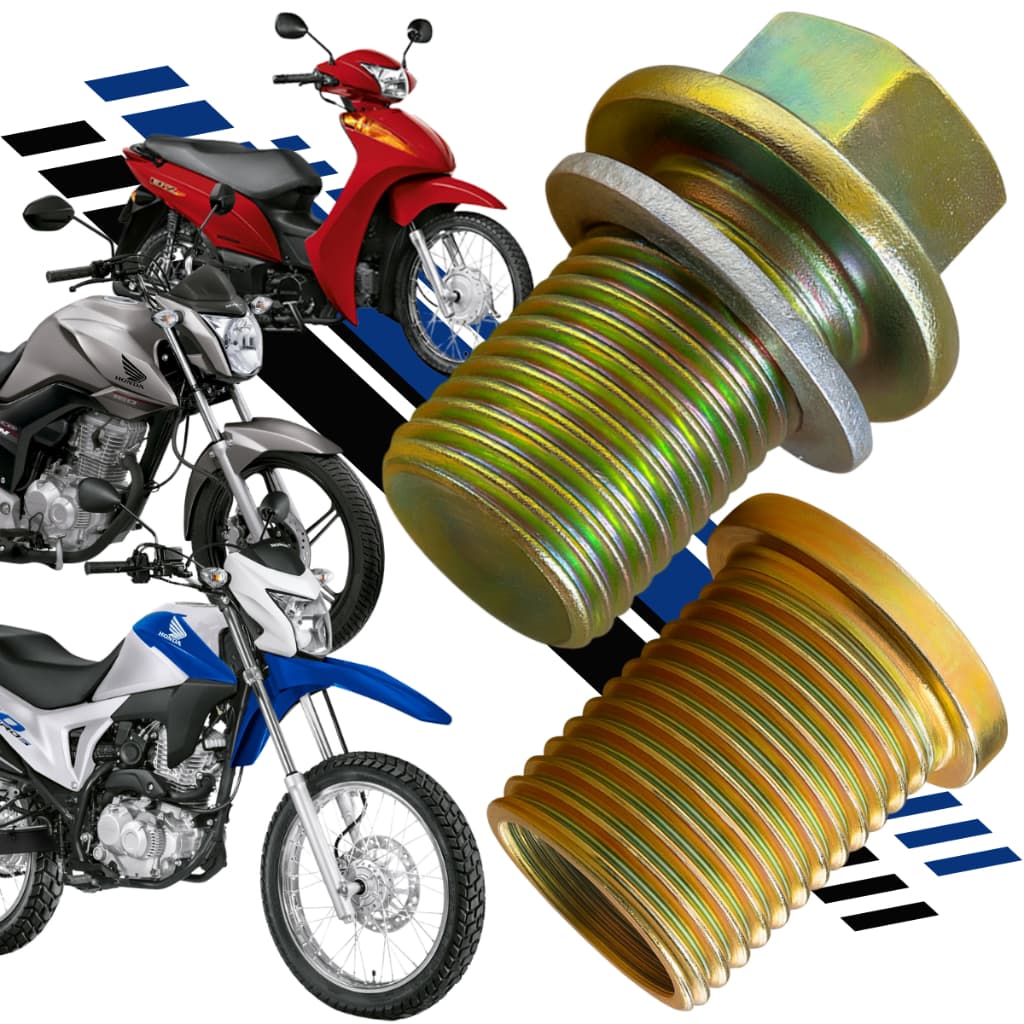 Parafuso Tampa Bujao De Oleo Motor 12mm Fan Titan Biz Bros