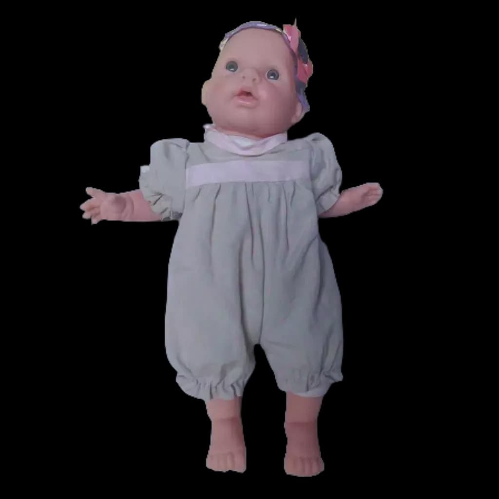 Vestido de Bolinha Boneca Claire Bebe
