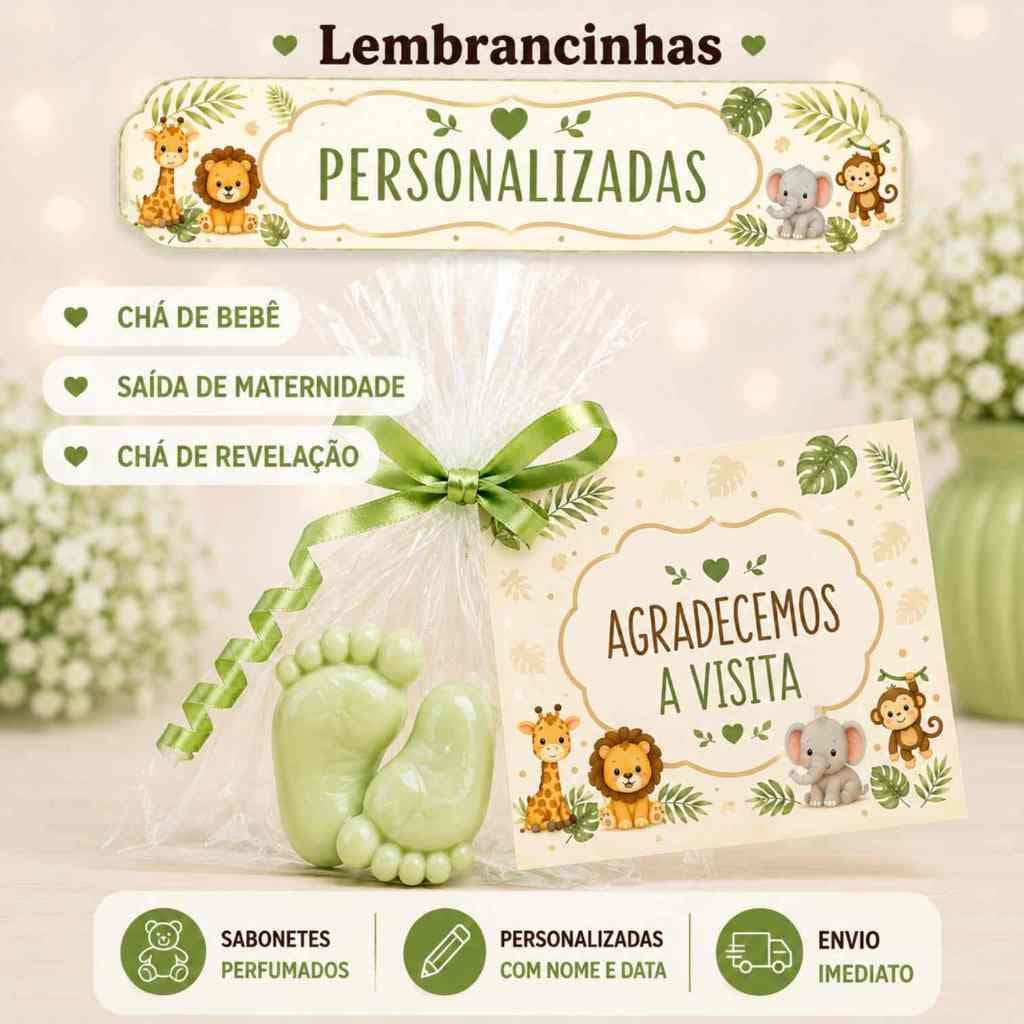 70 Pares Lembrancinhas para Chá de Bebê com Tema Safari