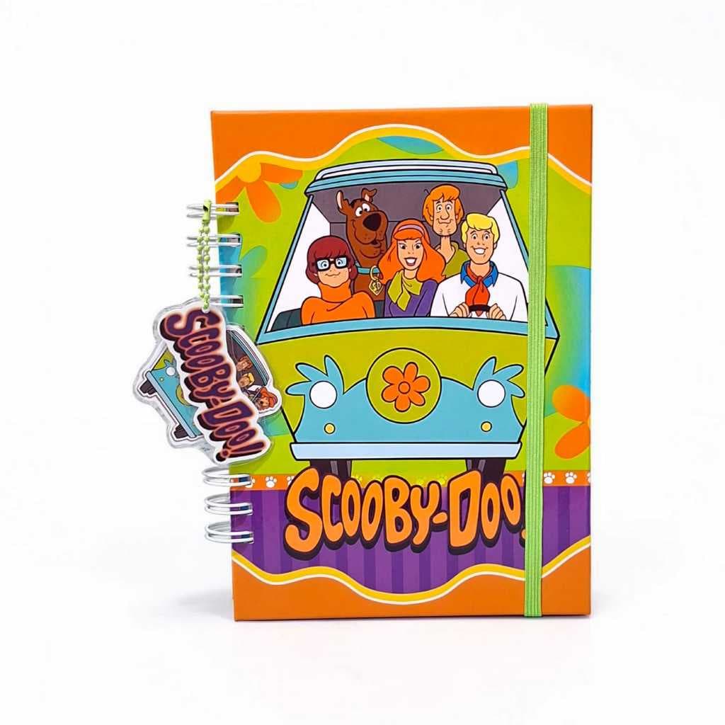 Caderno Scooby-Doo  A5 Capa Dura Espiral com Elástico Caderno de Anotações Escolar Faculdade Presente