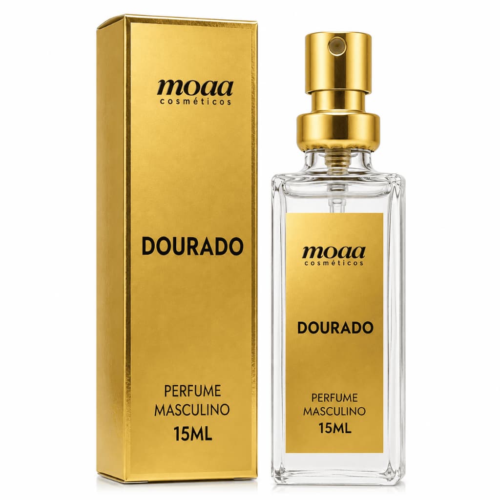 Perfume Versátil Masculino Dourado 15ml Amadeirado