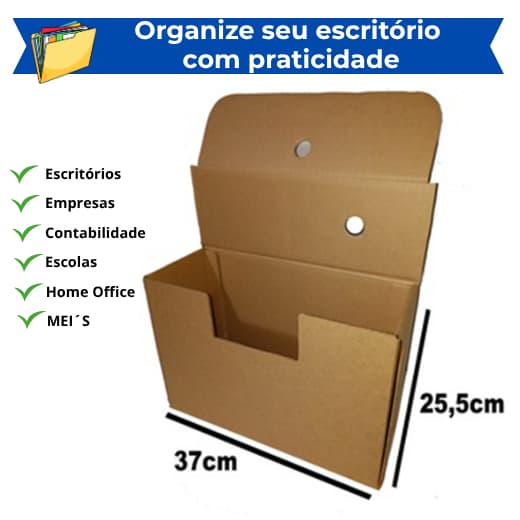 Caixa Arquivo Morto Reforçada – Kit 10 Unidades | Ideal para Escritórios, Empresas, Contabilidade e Instituições