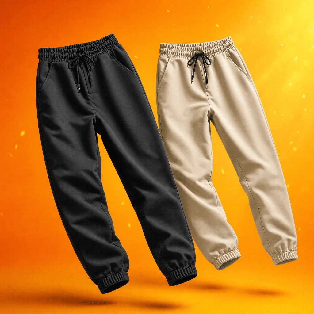 Calça Jogger Masculina Sarja Premium Cós Elástico com Cordão Casual Streetwear Trabalho Dia a Dia Pret