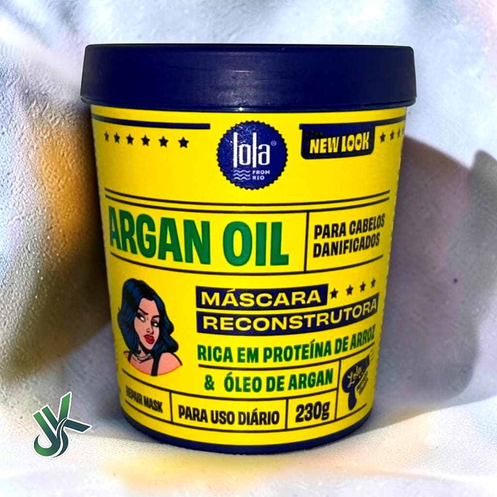 Máscara de Reconstrução Lola Cosmetics Argan Oil 230g - Reconstrução e Brilho Imediato