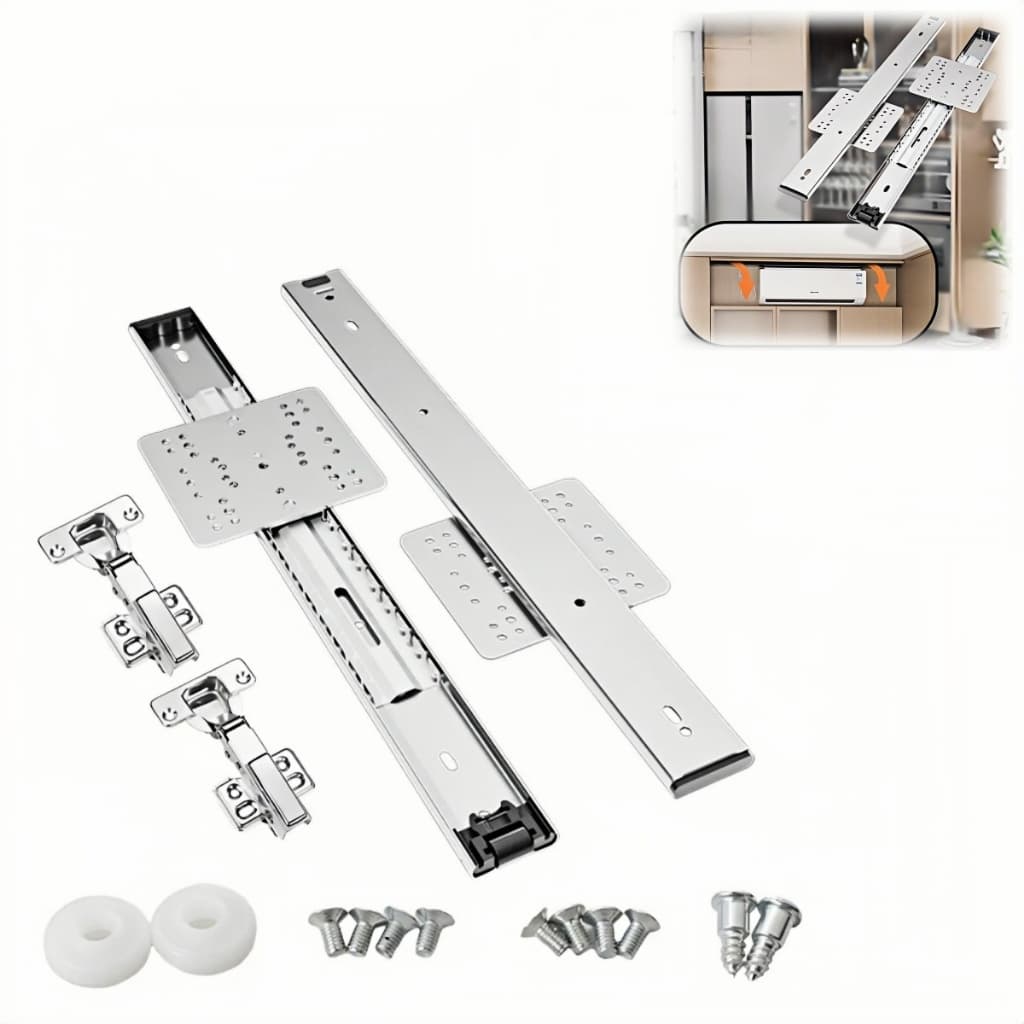 Kit De Corrediças Para Porta Escamoteável Retrátil - 400mm