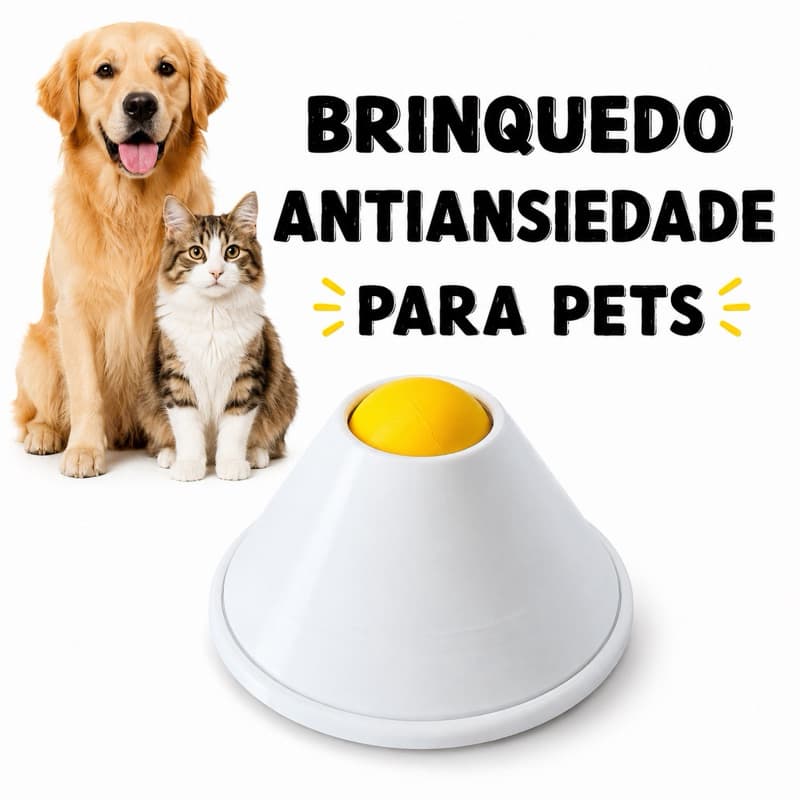 Comedouro Interativo de Lambida em Formato de Cone - Promove o Bem-Estar pet