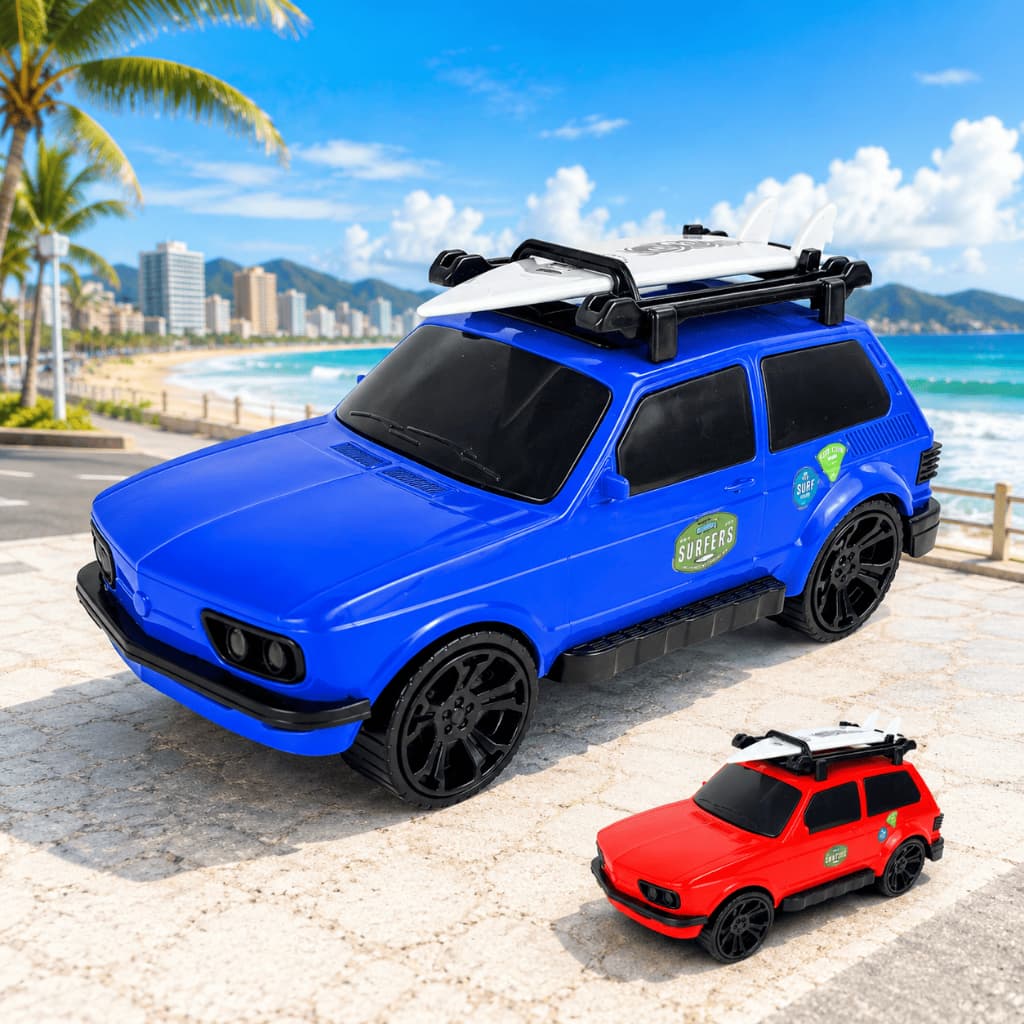 Carro Brinquedo Carrinho Classico Brasilia Com Prancha De Surf Menino Promoçao
