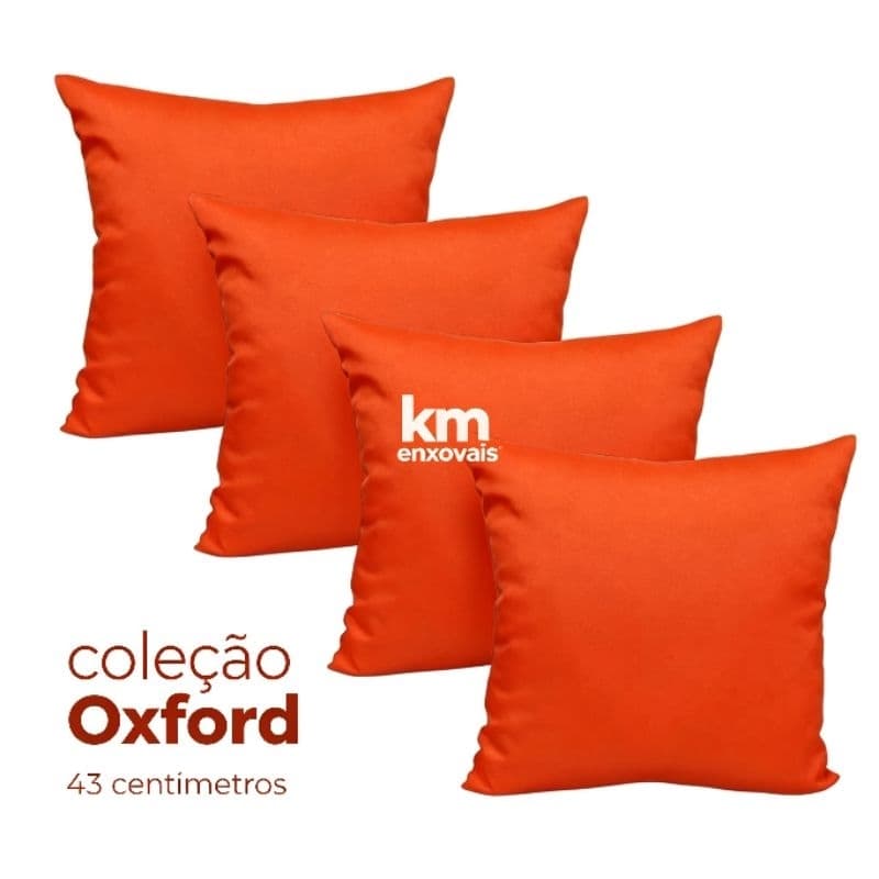 kit de 4 capas de Almofadas em Oxford liso(Decoração sala,quartos, escritório)