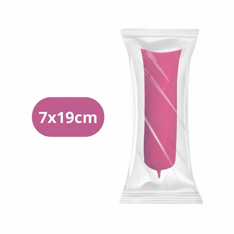 Embalagem Higiênica Geladinho 7x19cm Sacolé Dindin Chup-chup Talheres Transparente