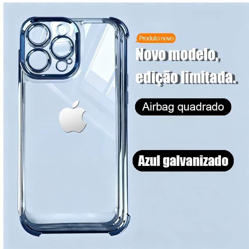 Transparente que Não Amarela Capa Capinha Para iPhone 16 15 14 Plus 13 12 11 Pro Max Normal Resistente Queda