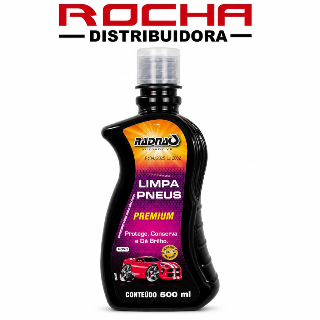 Limpa Pneus Líquido Radnaq Pretinho 500ml