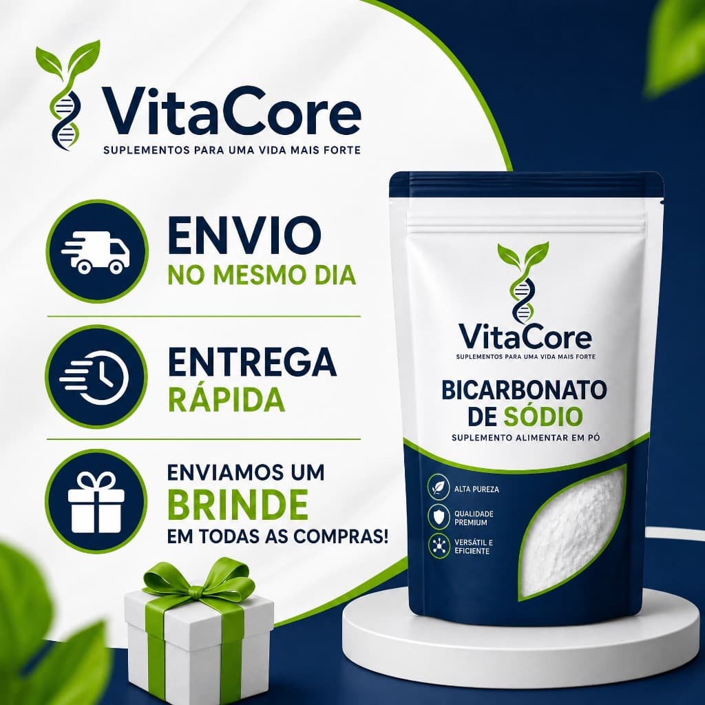 BICARBONATO DE SÓDIO ORIGINAL 100% PURO 1KG MULTIUSO + BRINDE