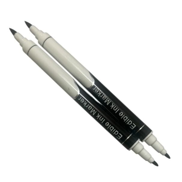 KIT C/2 Canetas Pretas de Tinta Alimentícia Comestível
