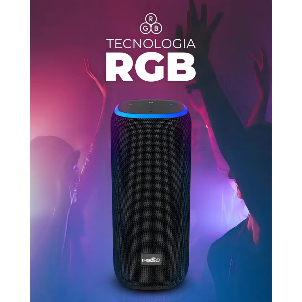 Caixa De Som Portátil Bluetooth 5.3 Imenso X81 Ipx6 60w Caixa De Som Portátil Bluetooth 5.3 Imenso X81 Ipx6 60w Rgb Cor