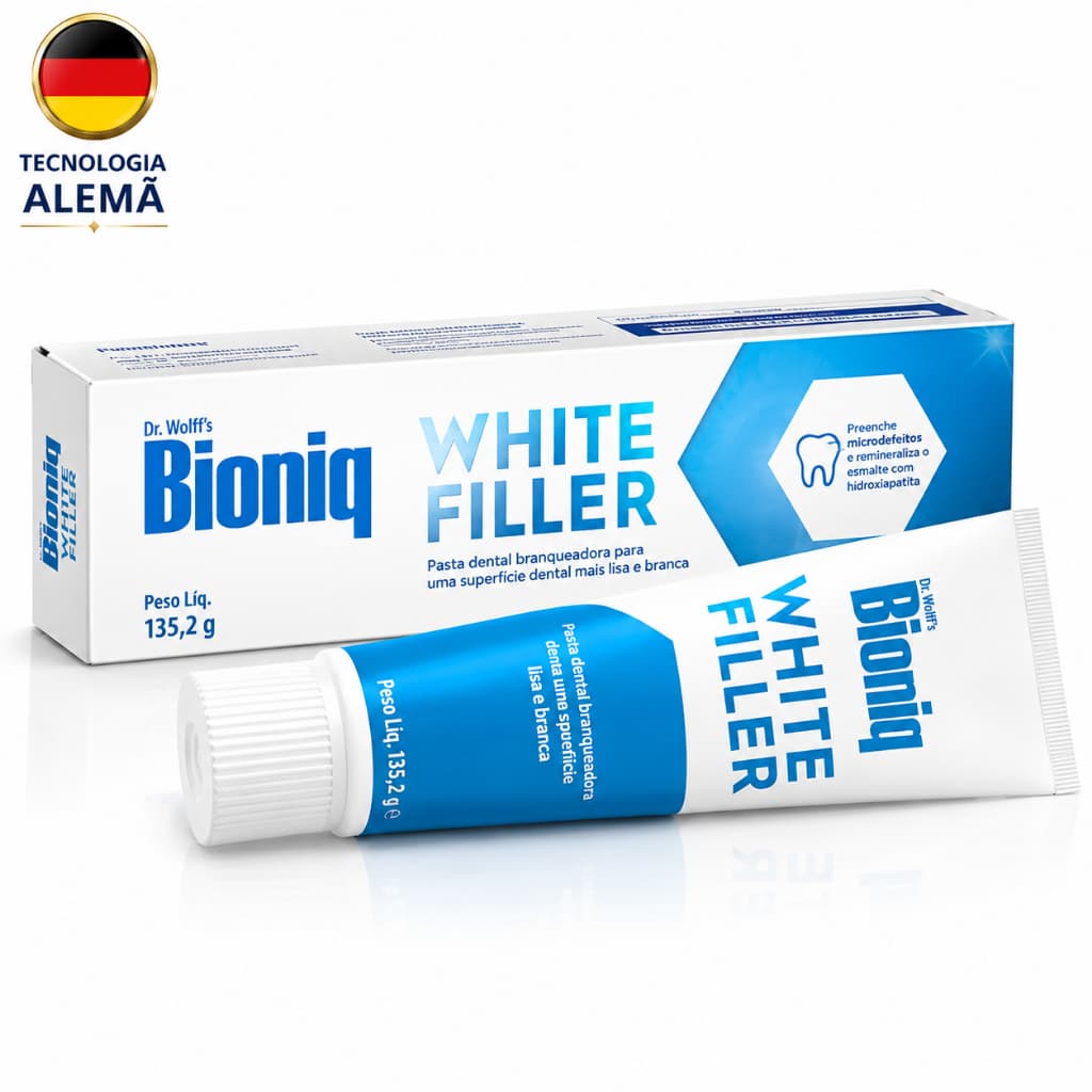 Creme Dental Bioniq White Filler Pasta De Dente 75ml Tecnologia Alemã