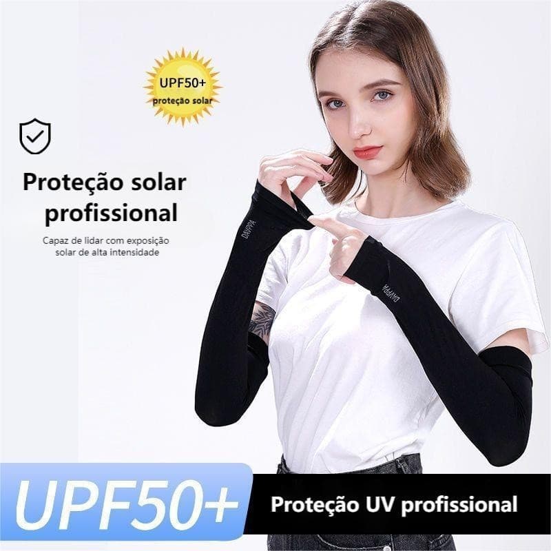 Manguito Mangote Proteção Solar UV Mangas Solares Capa De Braço Aquecedores Para Esportes Ao Ar Livre