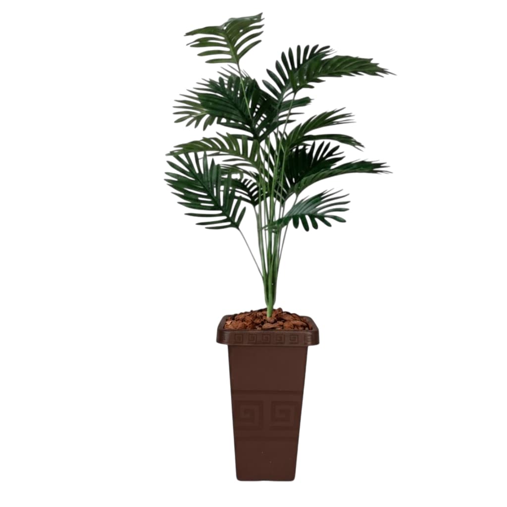 Planta Palmeira Artificial  1 metro Com Vaso Grande + Pedras Decoração Sala