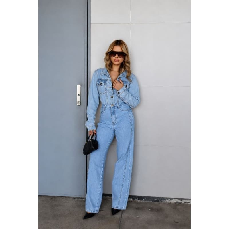 Calça jeans feminina Wide Leg Blogueirinha Tamanho 38
