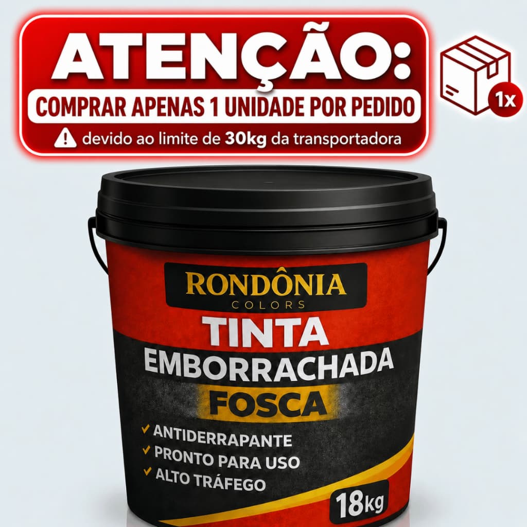 Tinta Piso Emborrachada 18kg Boa Durabilidade Calçada Concreto Garagem Piso Cimentado Alto Trafego