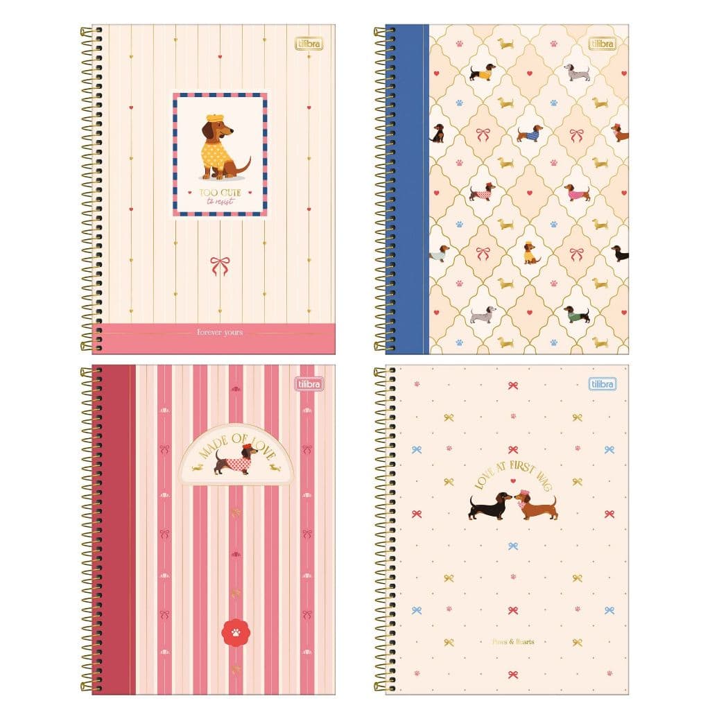Caderno Universitário Brownie Espiral Capa Dura 15 Matérias 20 x 27,5 cm 240 Folhas - Tilibra