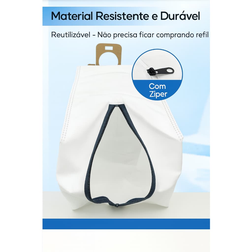 Saco Pó Refil Saco Coletor Reutilizável Xiaomi Robô Aspirador X10/ X20/ L10s/ S10 Pro/ H40/ 5 Pro/ H50 Pro