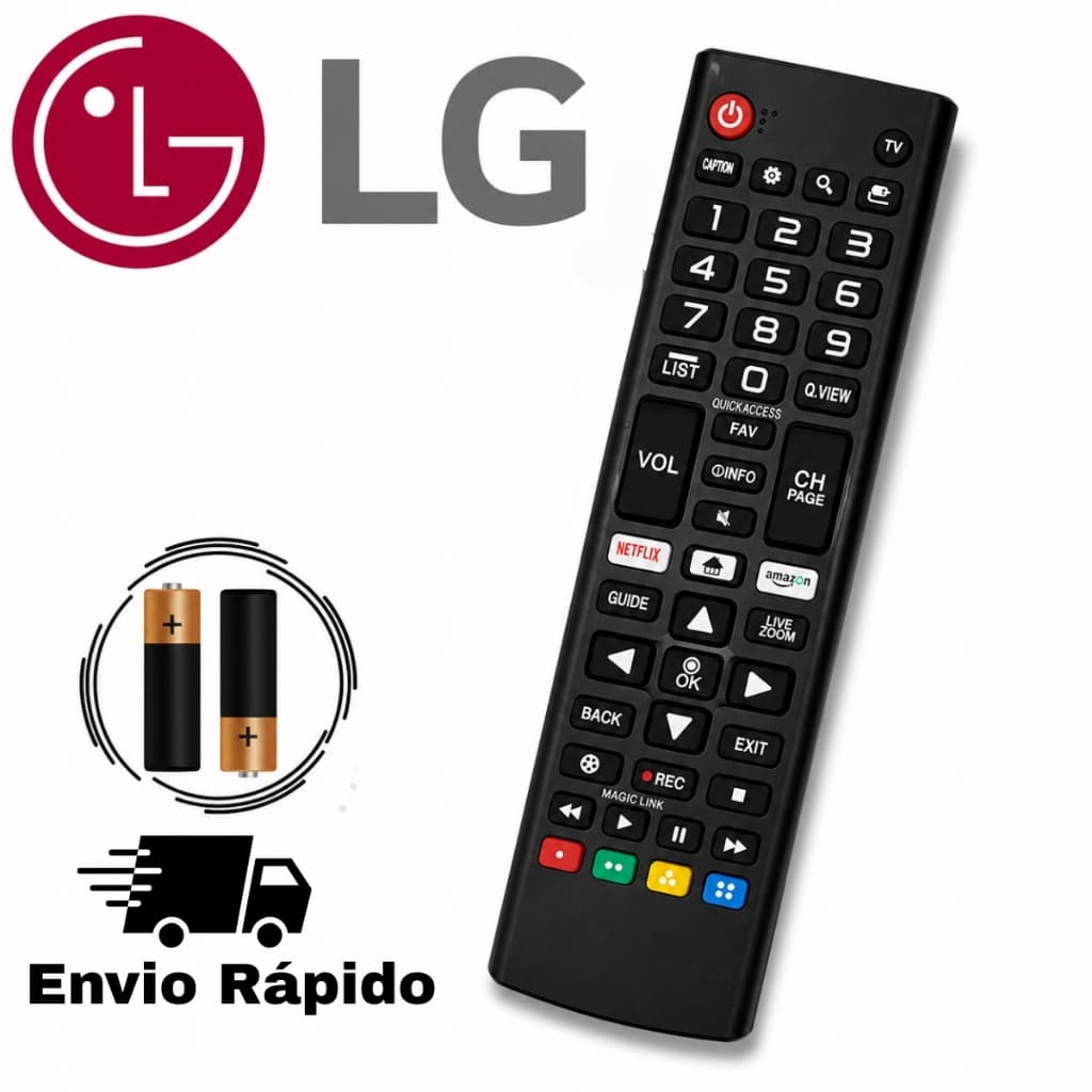 Controle Remoto LG Smart Tv LCD LED OLED 3D 4K com Netflix e Amazon