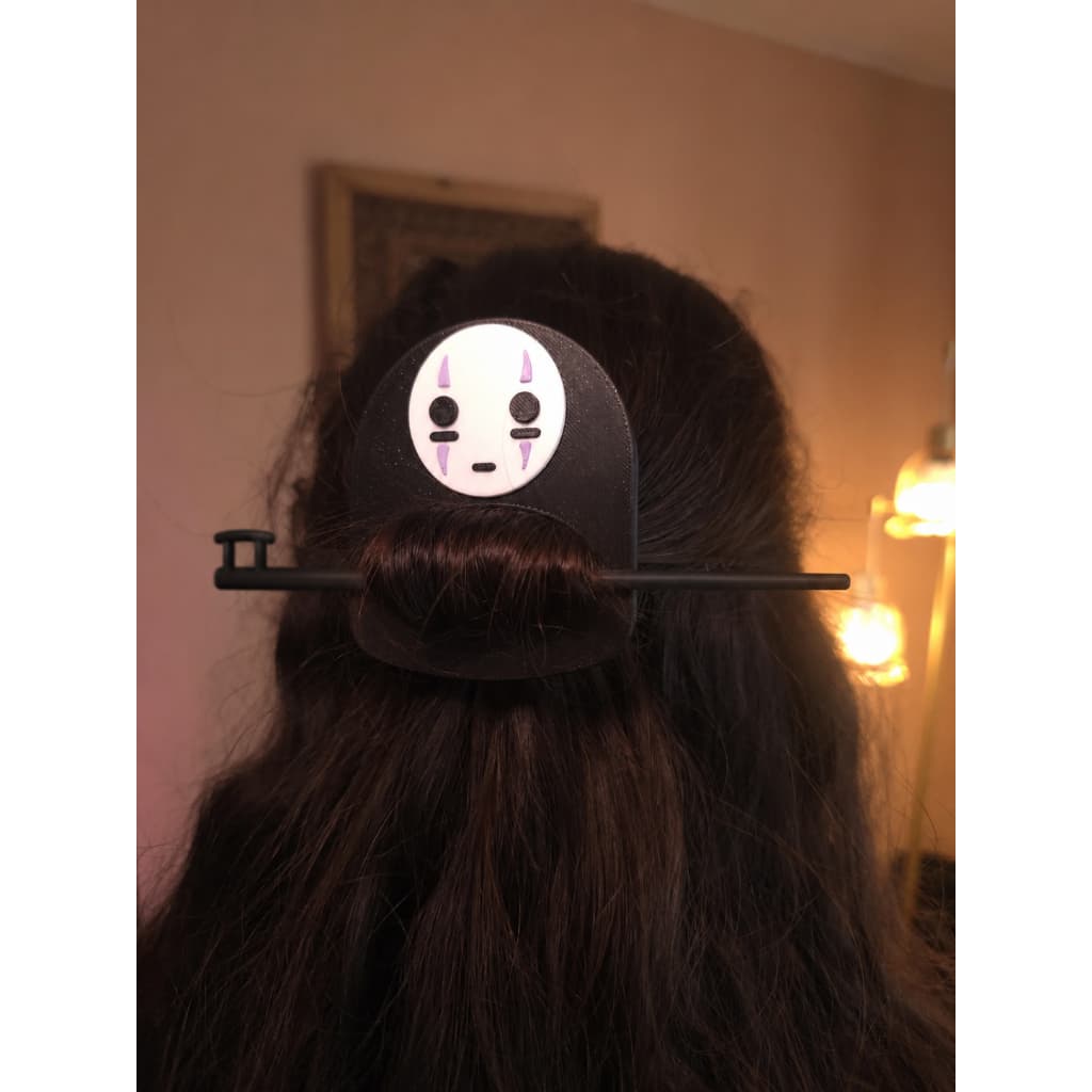 Prendedor de Cabelo Sem Rosto/No Face Estilo Japonês Geek Anime Acessório para Coque Feminino Presente Criativo