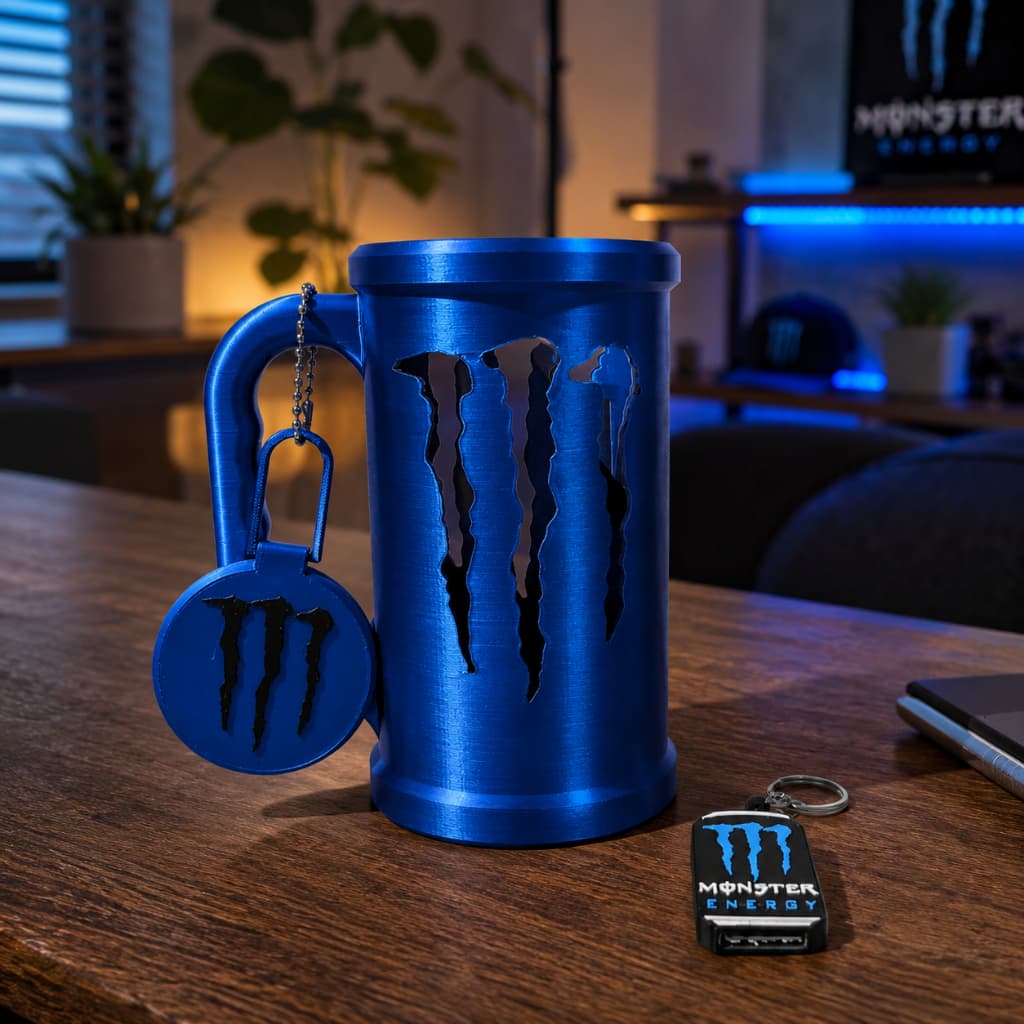 Copo Monster - Porta Lata Monster  473 ml- Caneca Monster + Tampa + Abridor de Latas